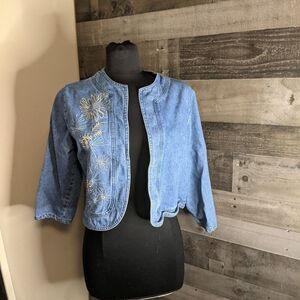 Vintage denim crop jacket M